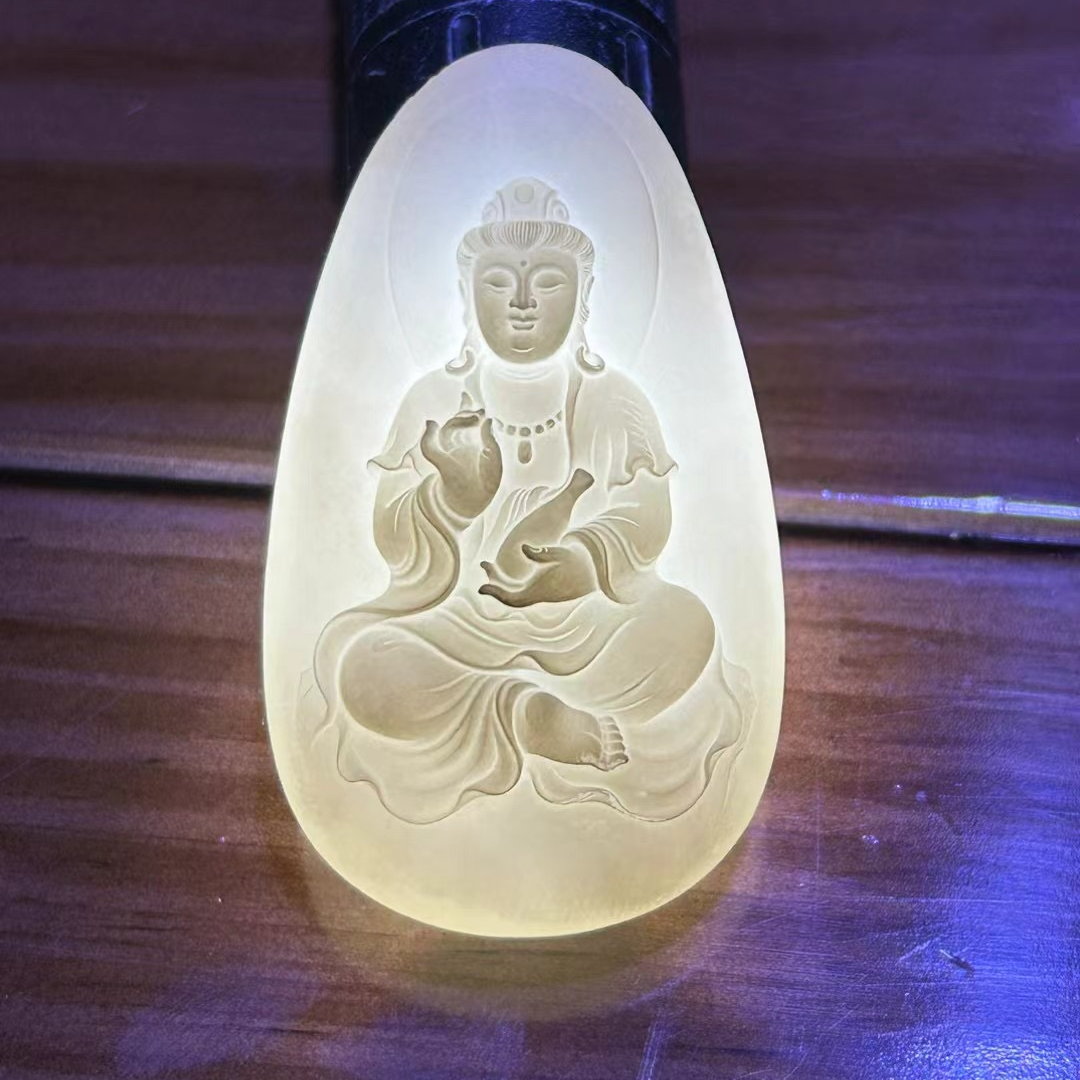 天然自在观音挂坠