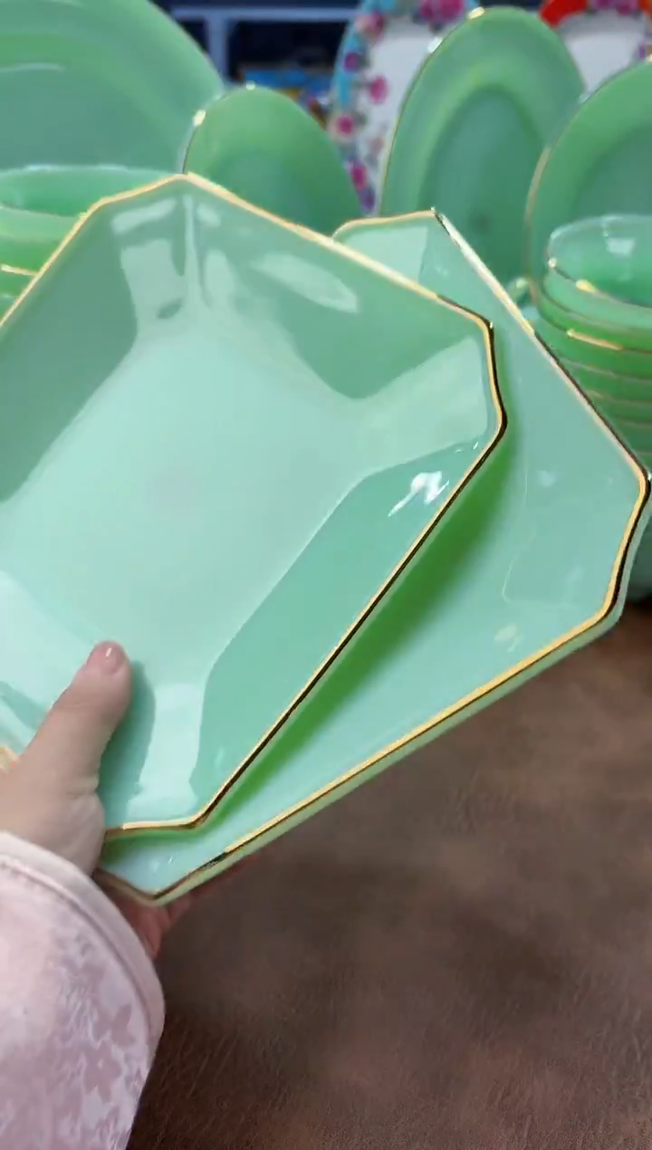 玉瓷   7.5英寸方盘2个景德镇陶瓷