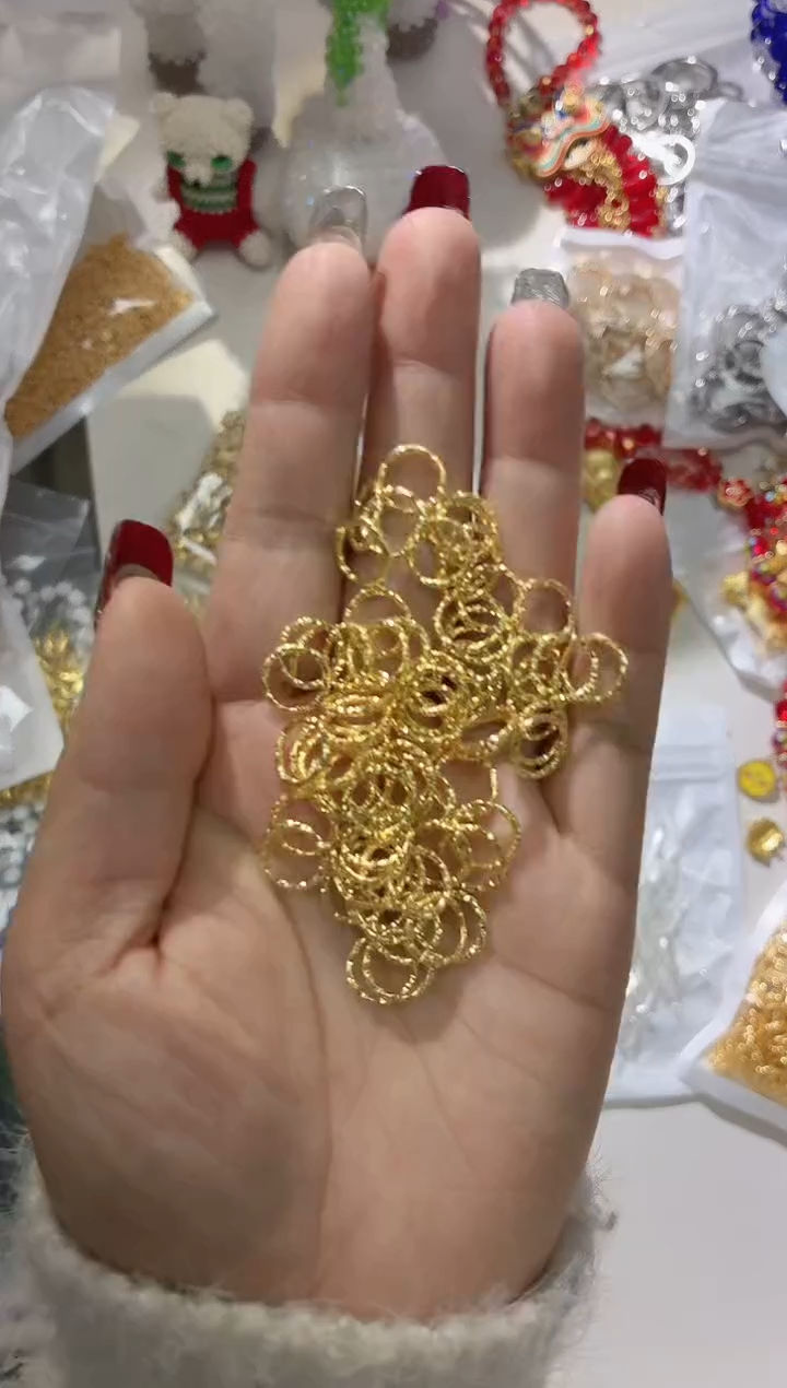 玻璃0661卡10压花圈300个金色