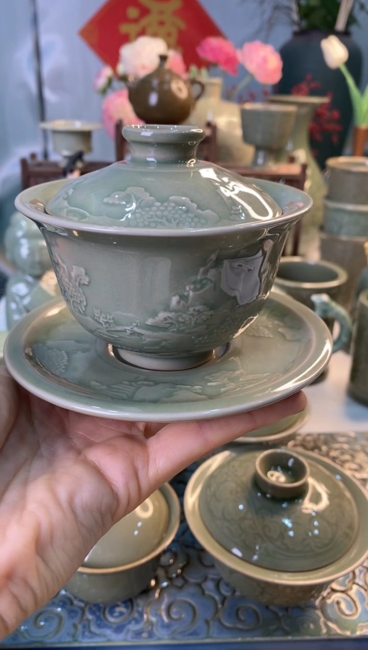 【闪购商品】山水盖碗 XT001 特价 处理