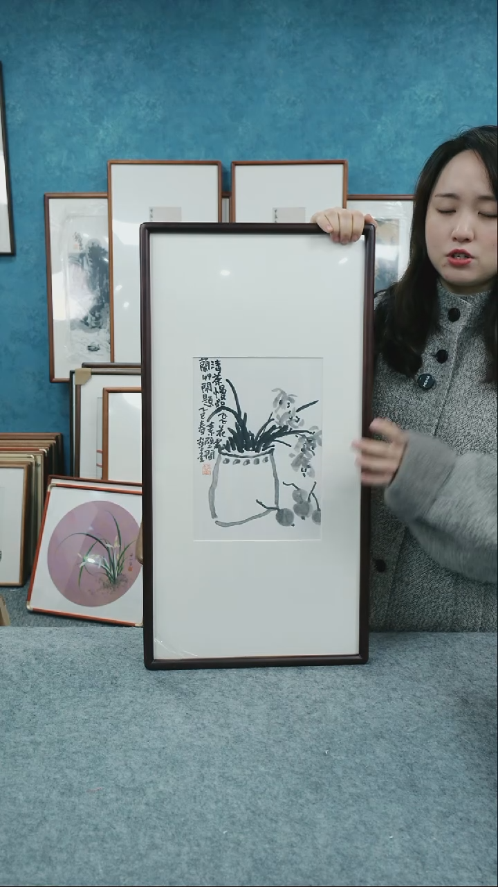 【闪购商品】国画30*60郑志超老师带框花鸟