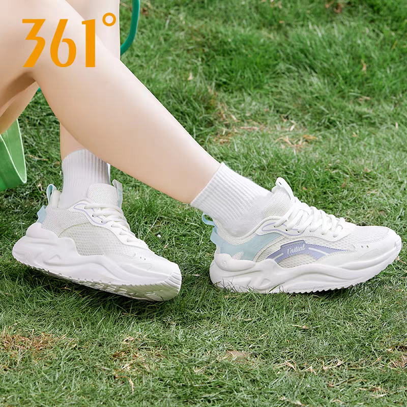 361°云舒男女同款老爹鞋夏大网眼透网运动鞋复古休闲鞋厚底情侣