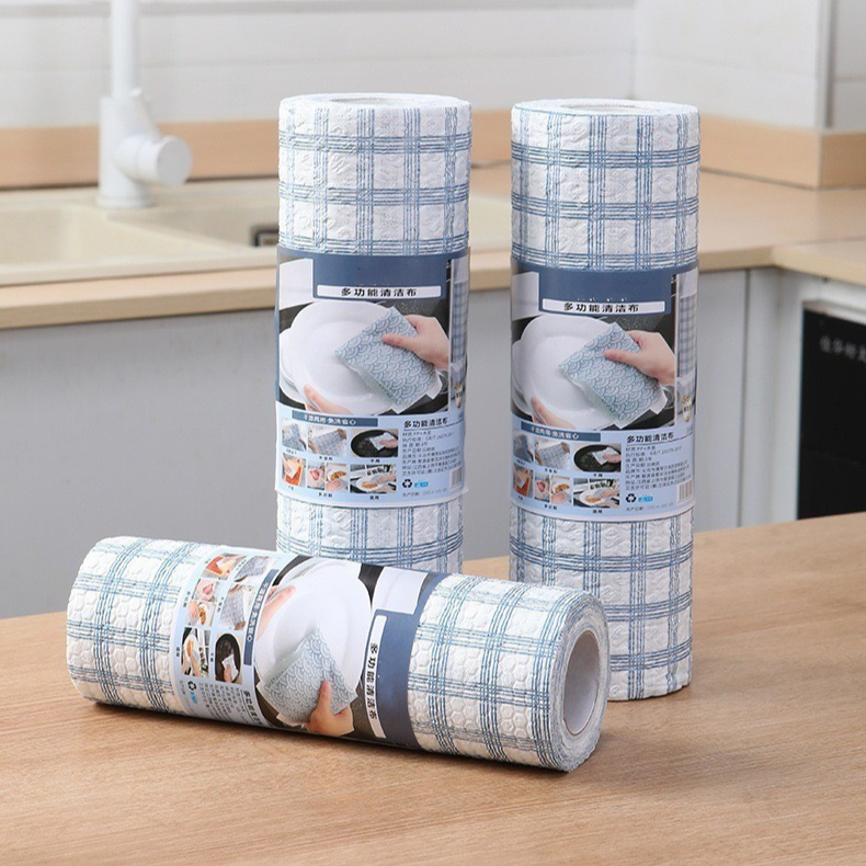 懒人抹布干湿两用厨房纸可水洗木沾油加厚吸油纸一次性洗碗布纤维