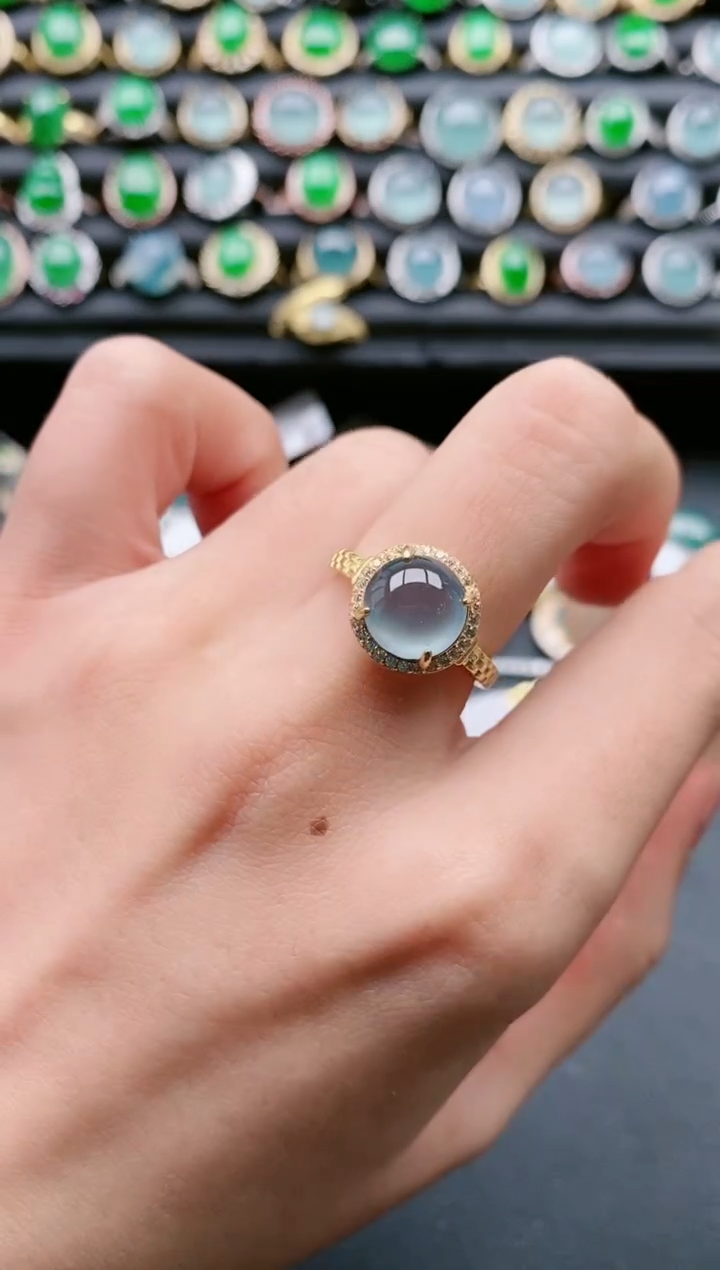 【闪购商品】翡翠戒指银S925镶嵌111111