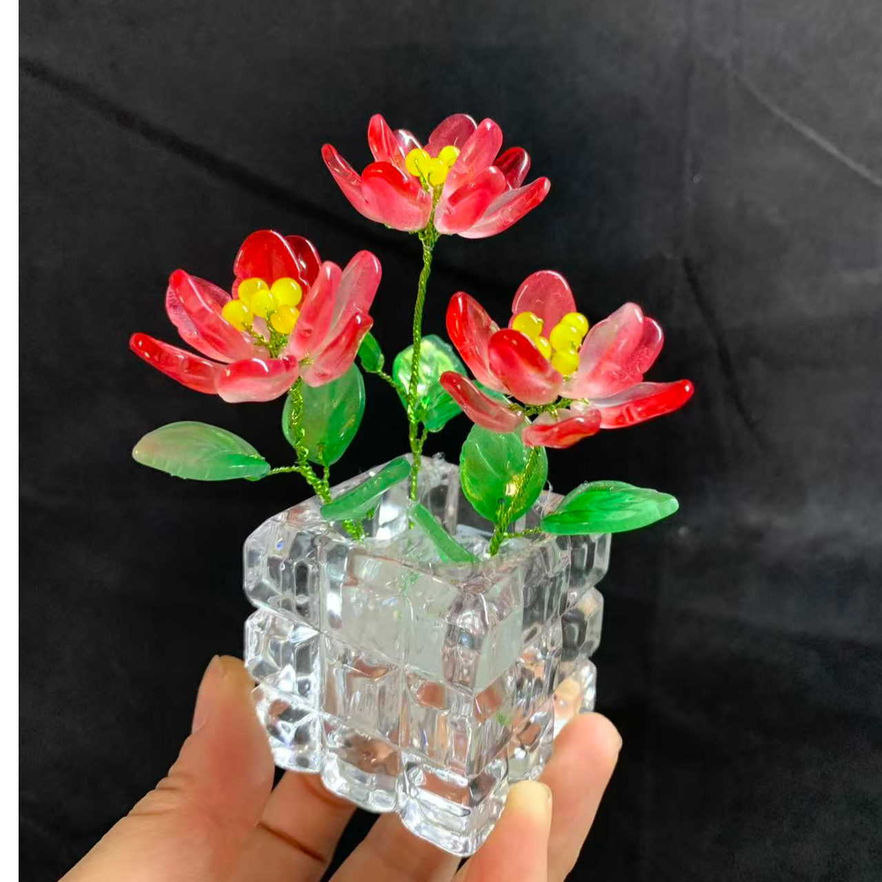 云桃 仙子  水晶摆件  DIY材料包