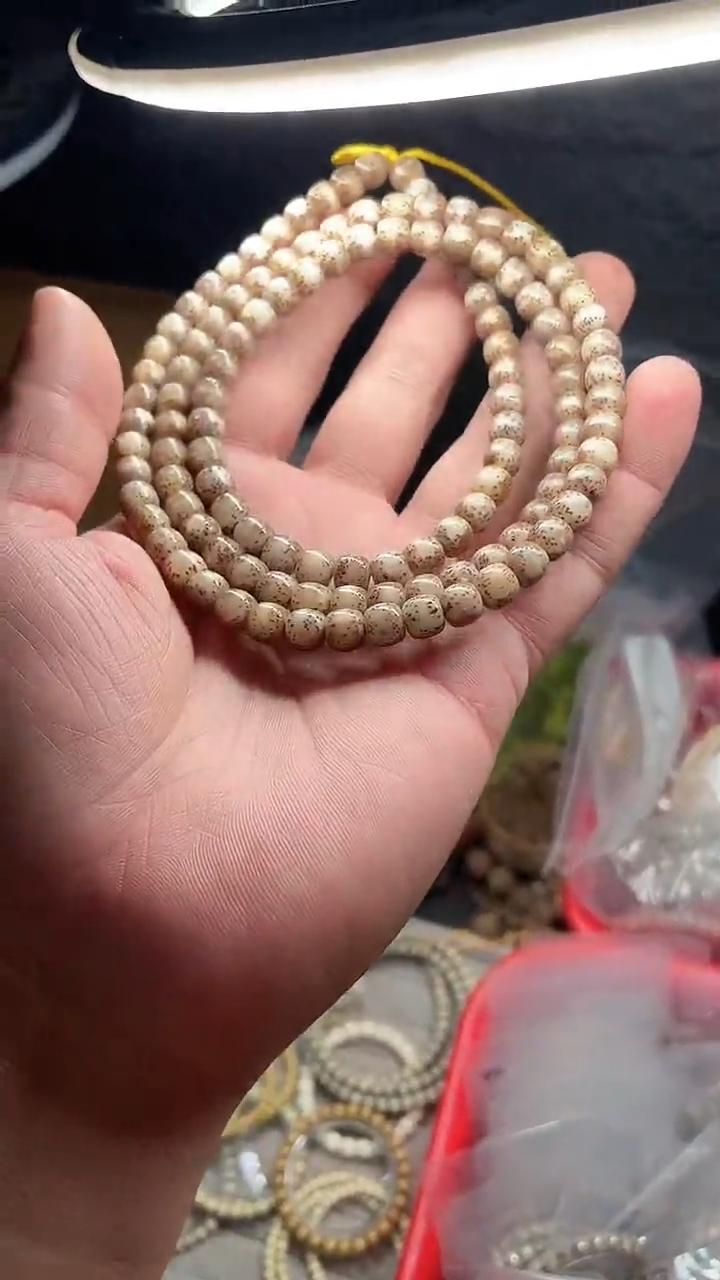 星月菩提手串海南星月菩提《粉冰长串》7X6长串