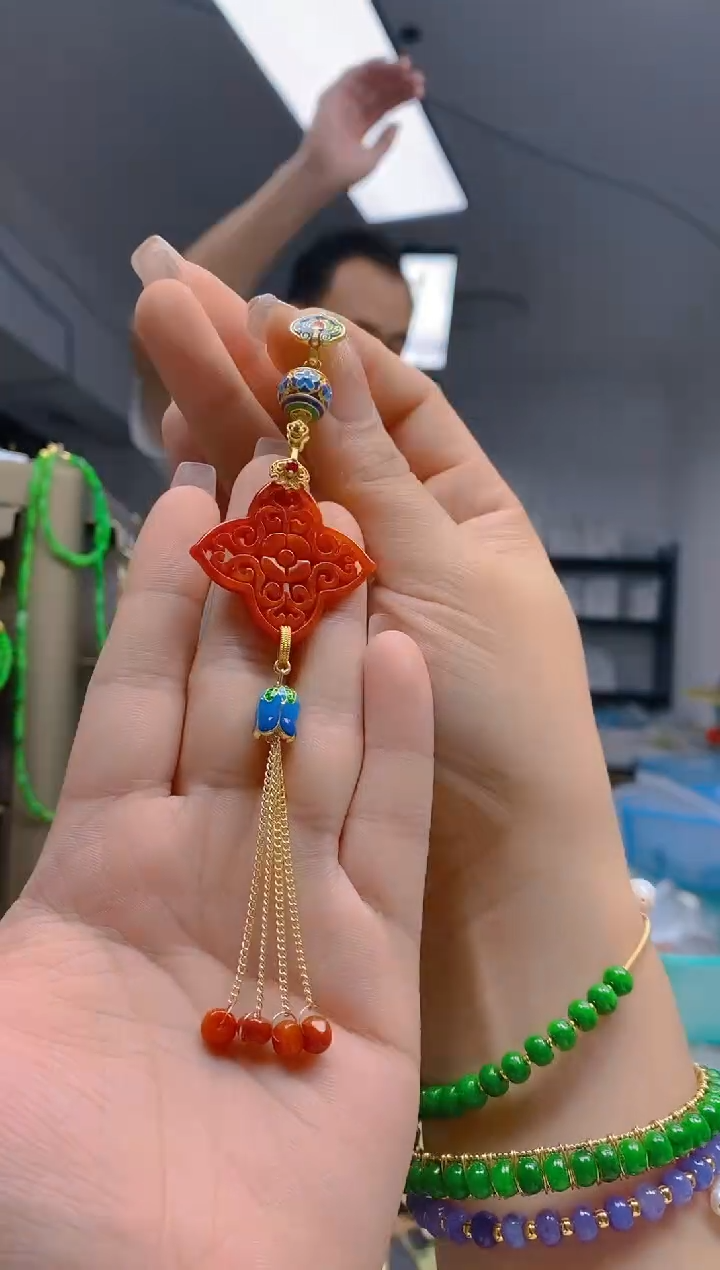 【闪购商品】翡翠耳饰合金361翡翠压襟