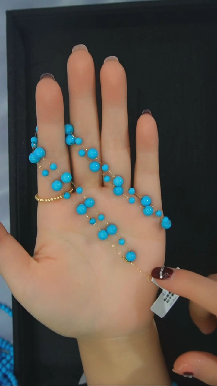 【闪购商品】绿松石项链18K金镶嵌发货一件