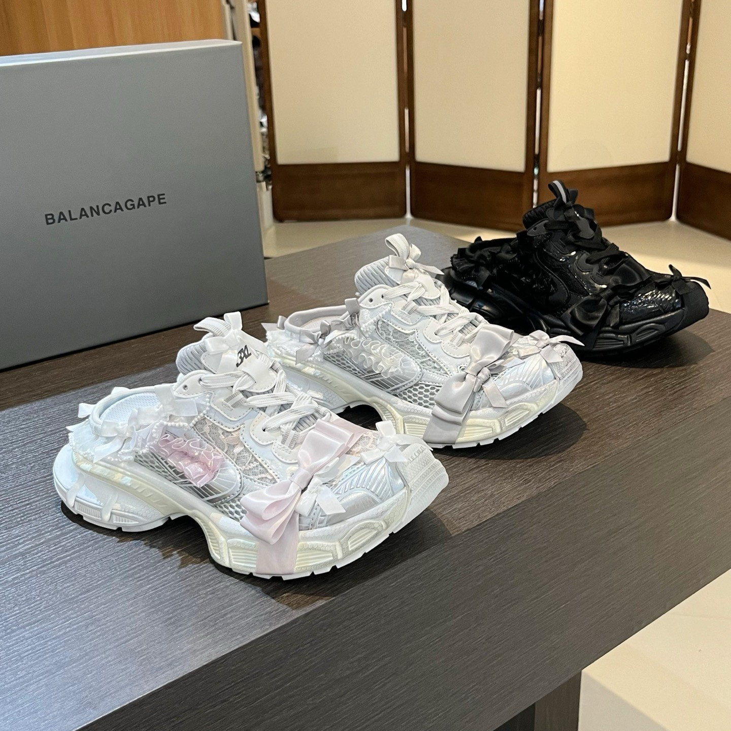 欧货3xl包头半拖老爹鞋女2025潮牌透气时尚厚底增高休闲运动女鞋