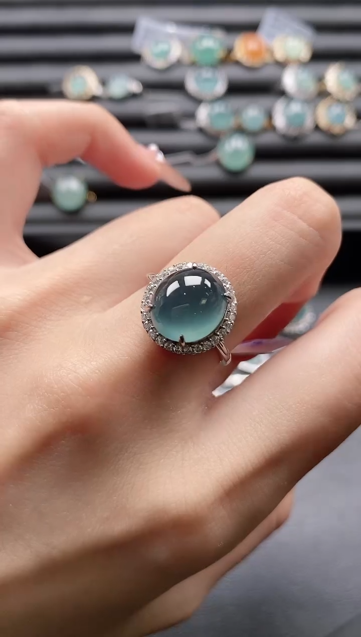 【闪购商品】翡翠戒指银S925镶嵌1111