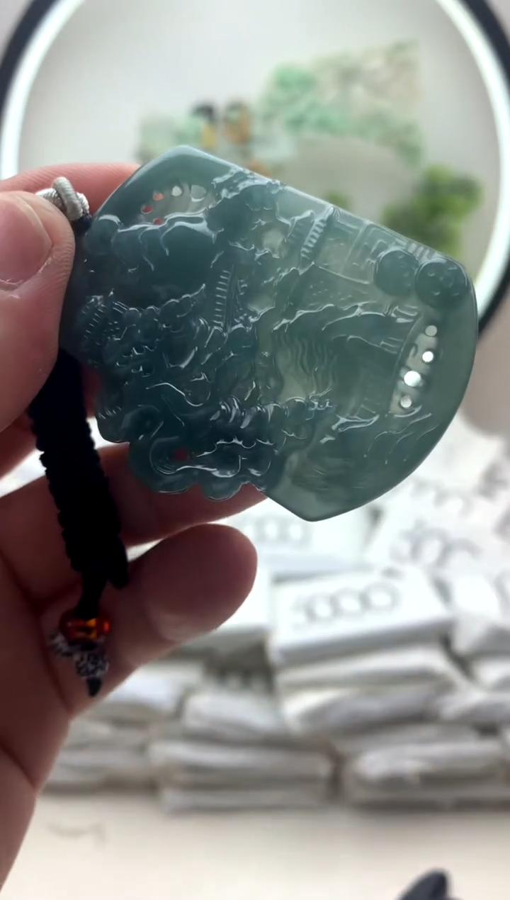 颈饰未镶嵌翡翠山水