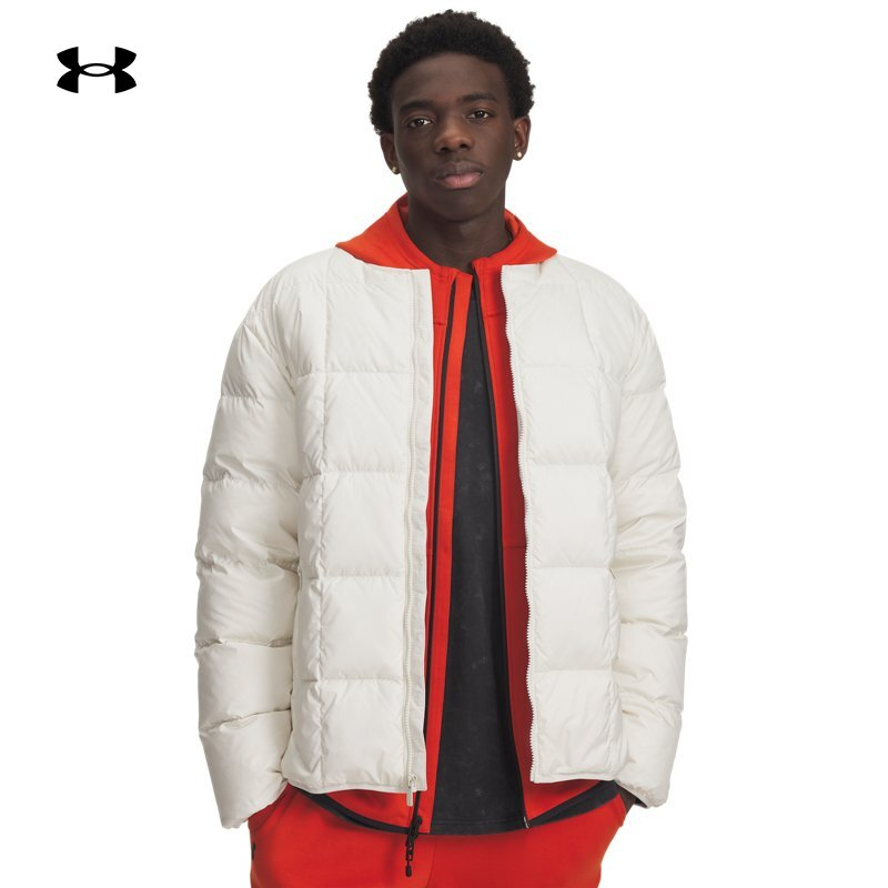 安德玛官方UAElicit男子600蓬保暖运动休闲短款鸭绒羽绒服6001673