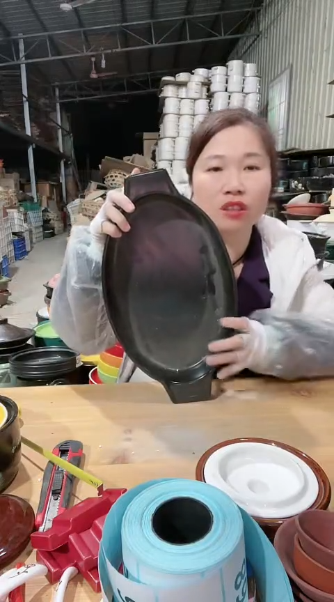 【闪购商品】瑕疵大号黑色鱼盘【