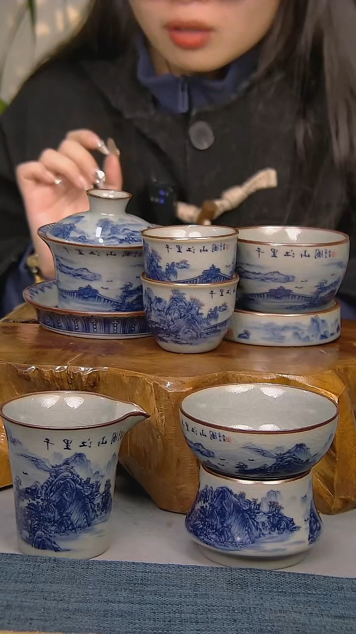 【闪购商品】7件套陶瓷茶具家用简装系列  