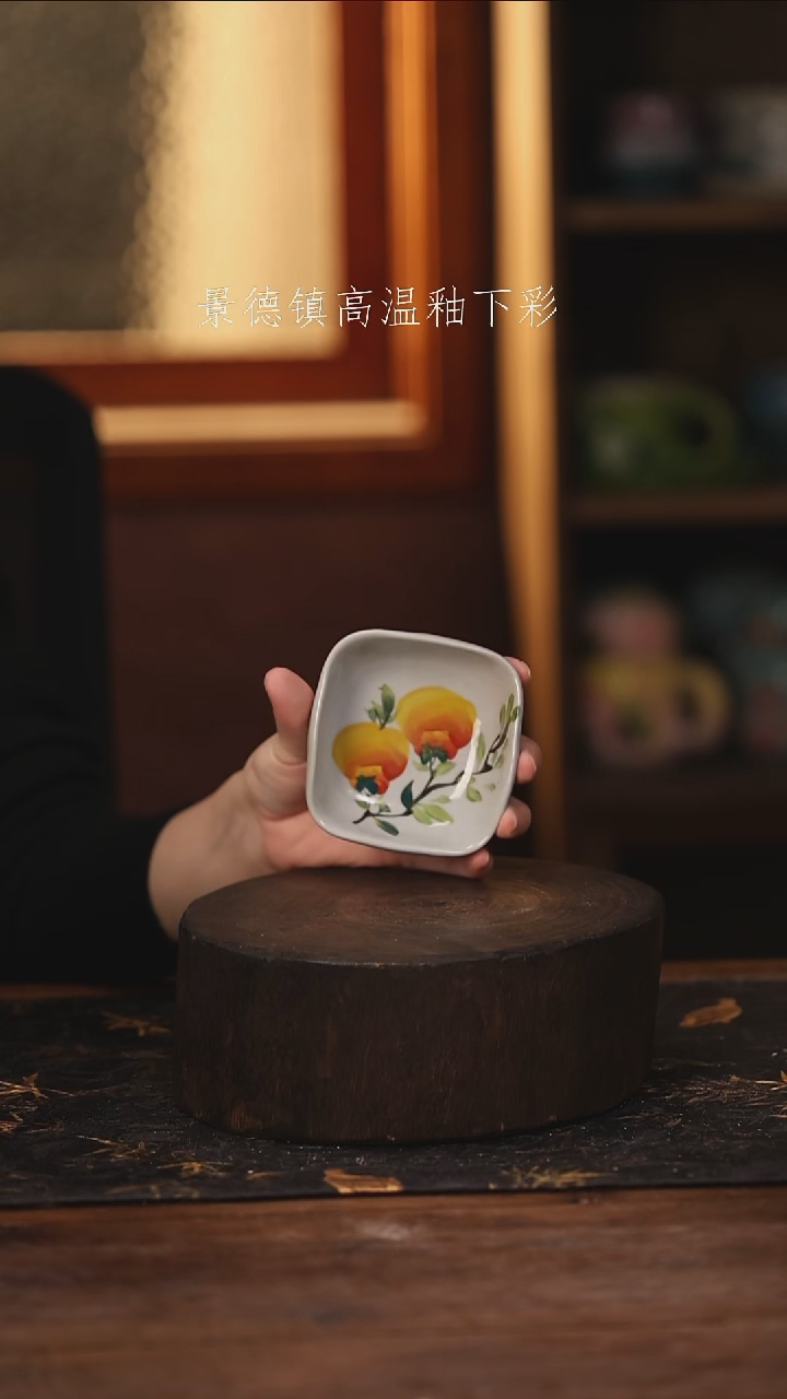 陶瓷景德镇高温釉下手绘陶瓷@L588@