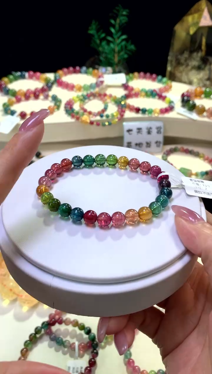 【闪购商品】碧玺手链未镶嵌【梦源珠宝】天然碧玺单圈手链