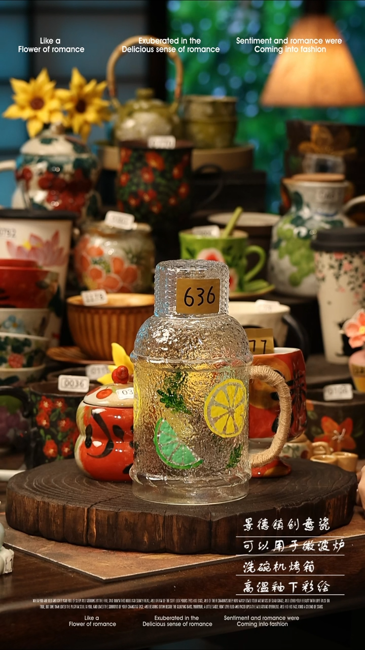 陶瓷景德镇高温釉下彩手工手绘款式