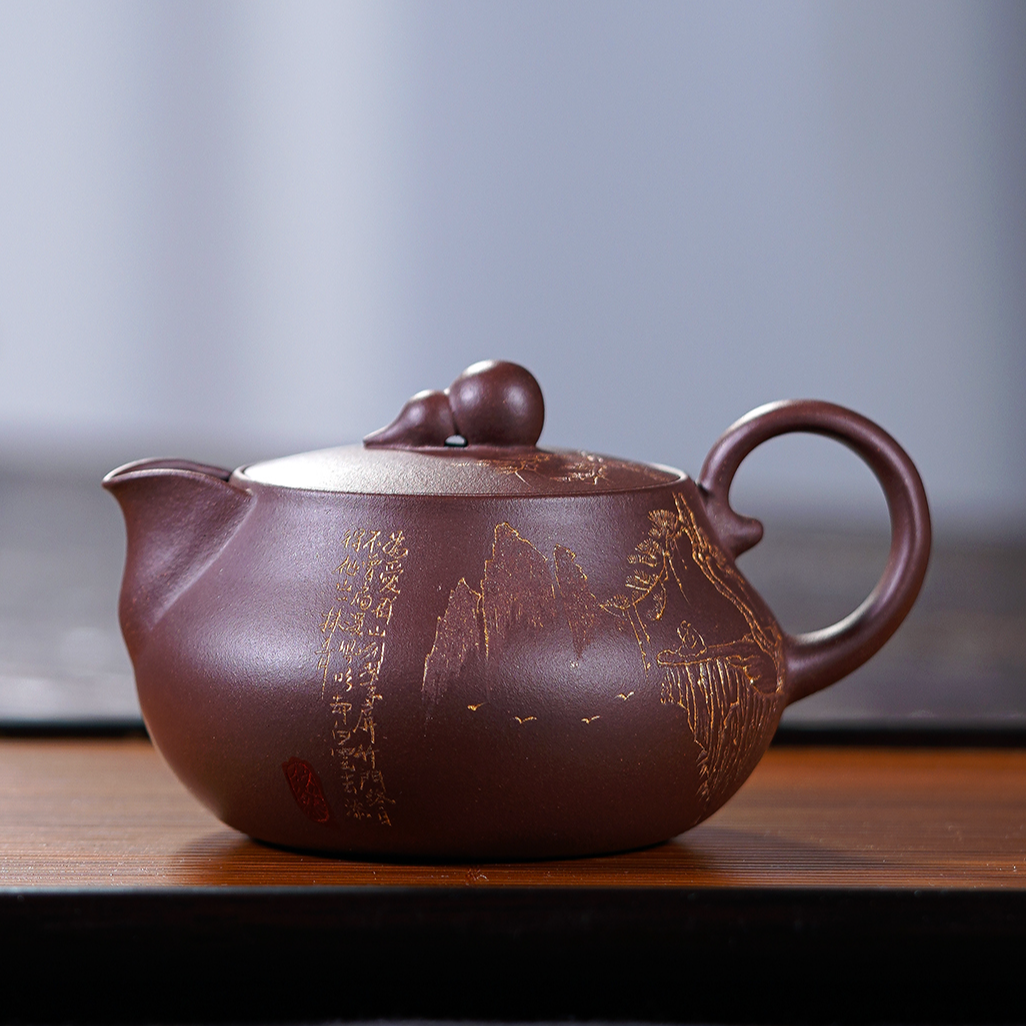 宜兴心悦紫砂-底槽清-壶浚-容量130cc