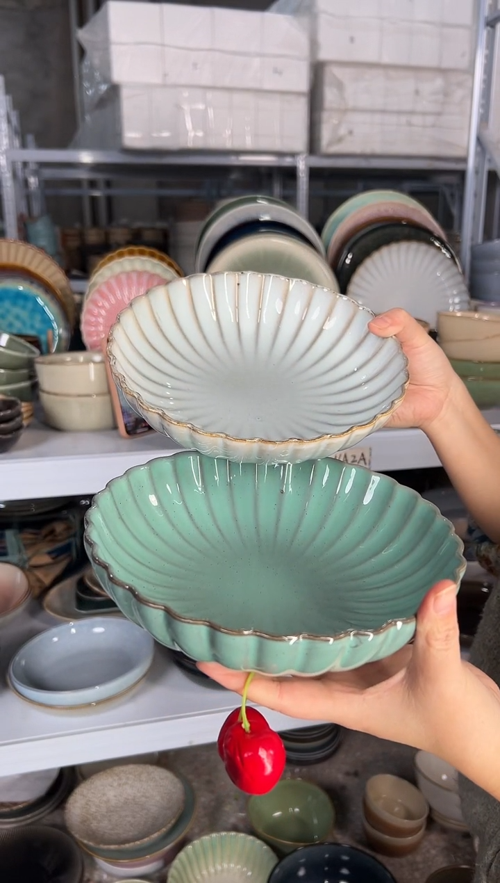 陶瓷外贸尾货瑕疵满20包邮X2深盘D6B/D5A