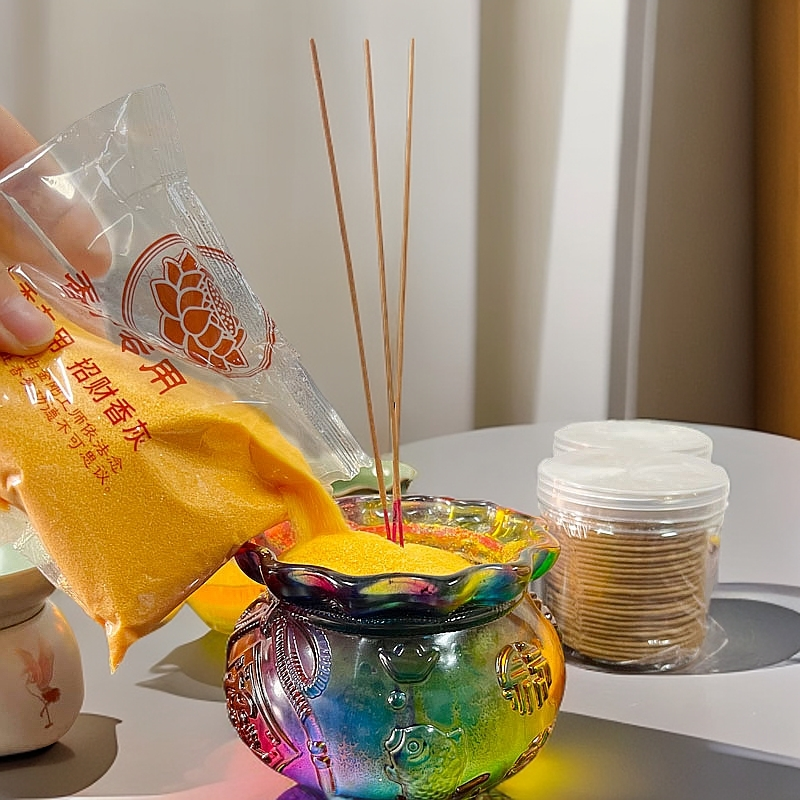 金刚明细沙佛具用品香炉灰填充物香沙礼佛插香埋香上香金砂厂家