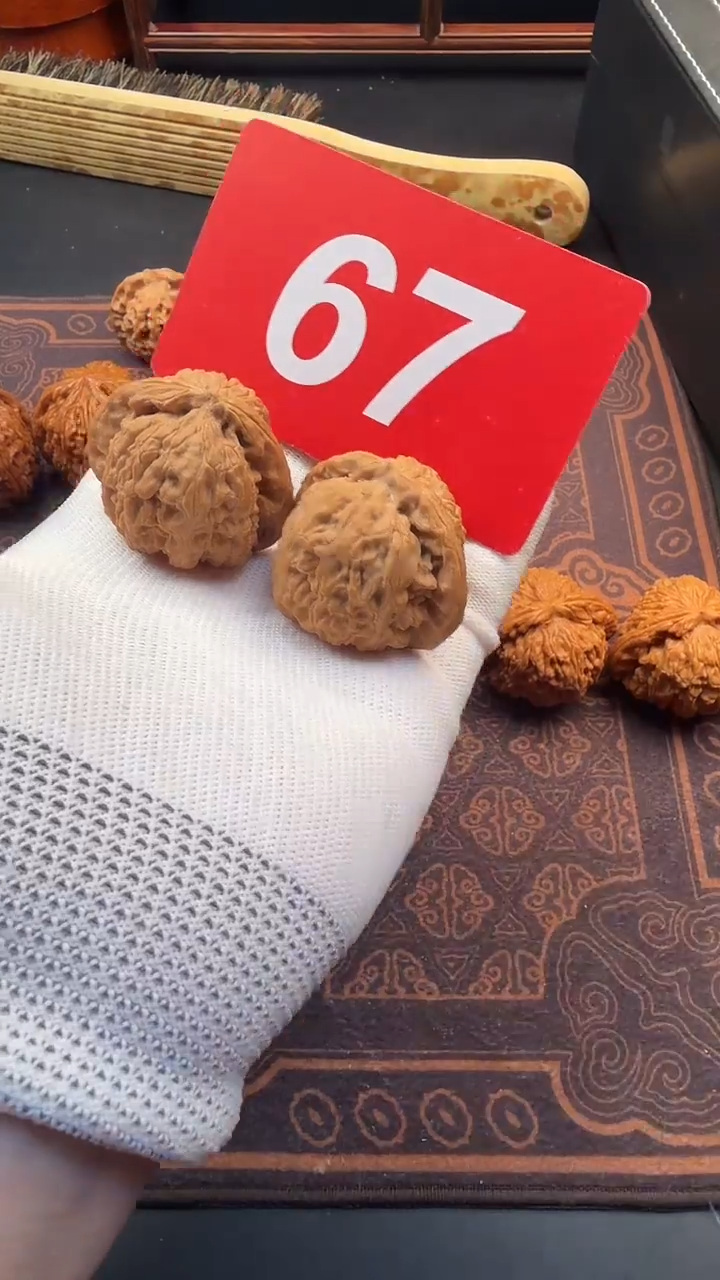 把件文玩核桃40延庆白狮子