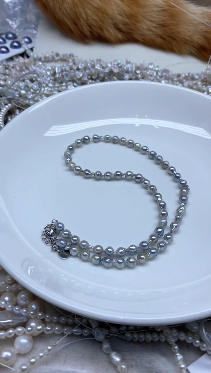 海水珍珠未镶嵌颈饰5-6