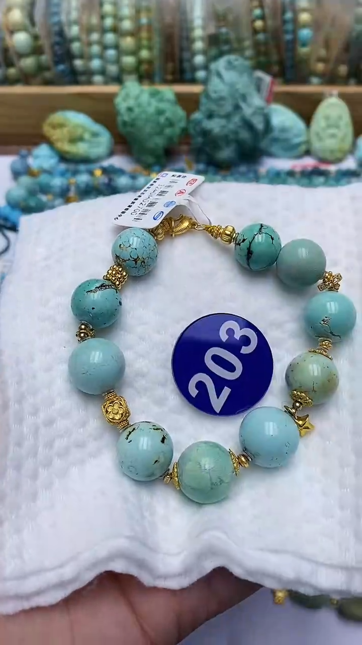 【闪购商品】绿松石手链银S925镶嵌203