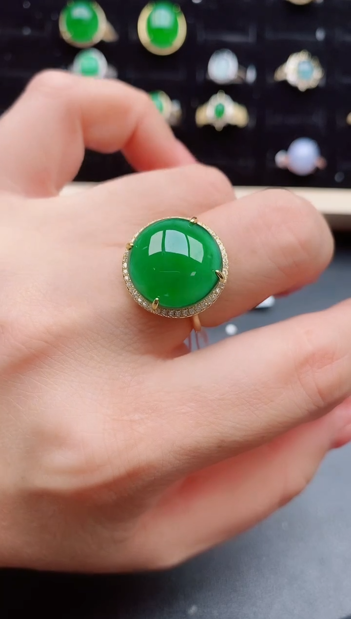 【闪购商品】翡翠戒指银S925镶嵌58050