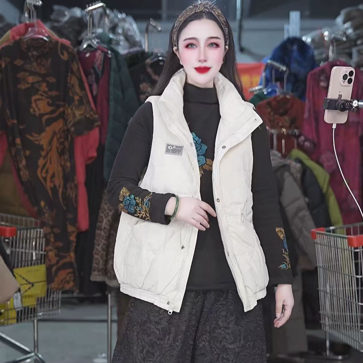 【羽绒】冬季百搭时尚潮流休闲气质显瘦轻奢女款羽绒马甲2382