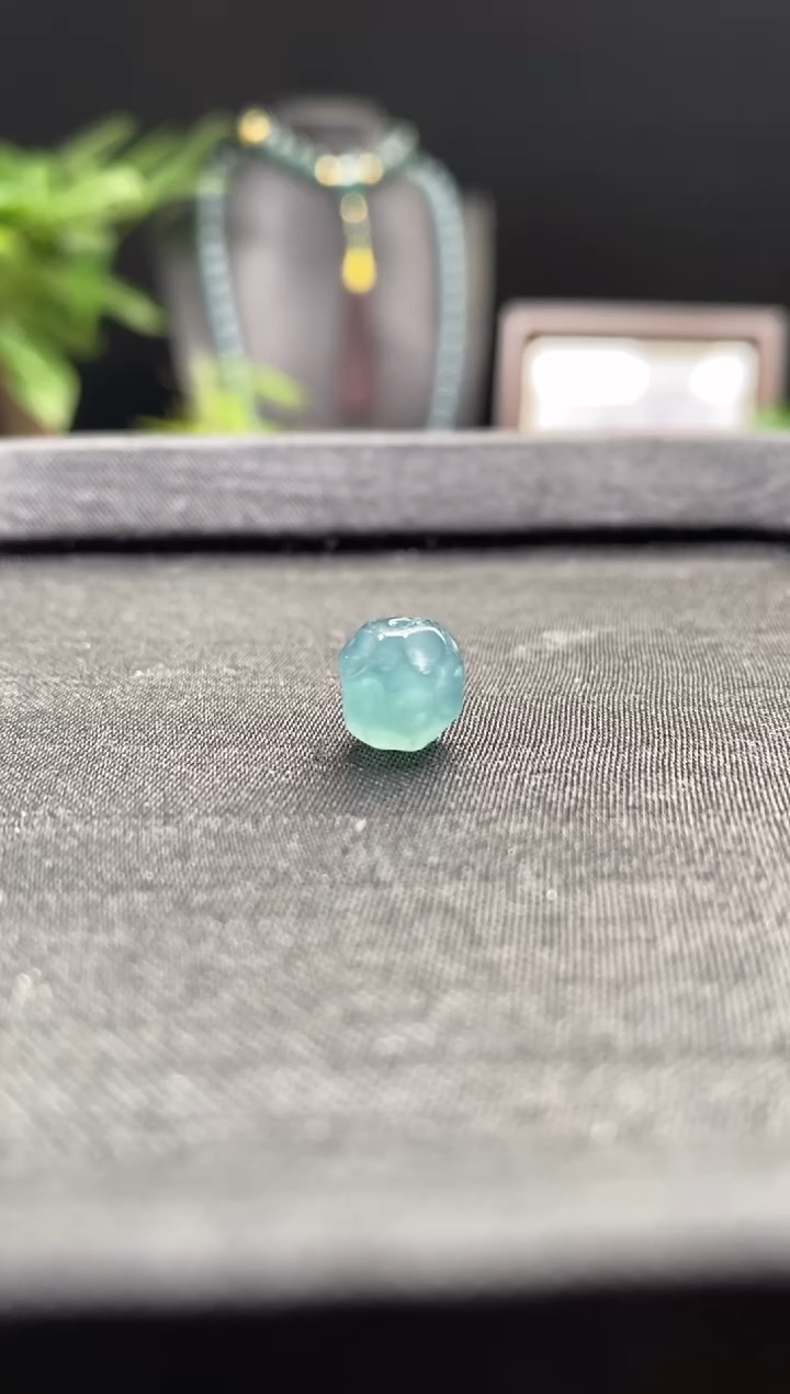 未镶嵌手链翡翠散珠卡8mm左右无相珠