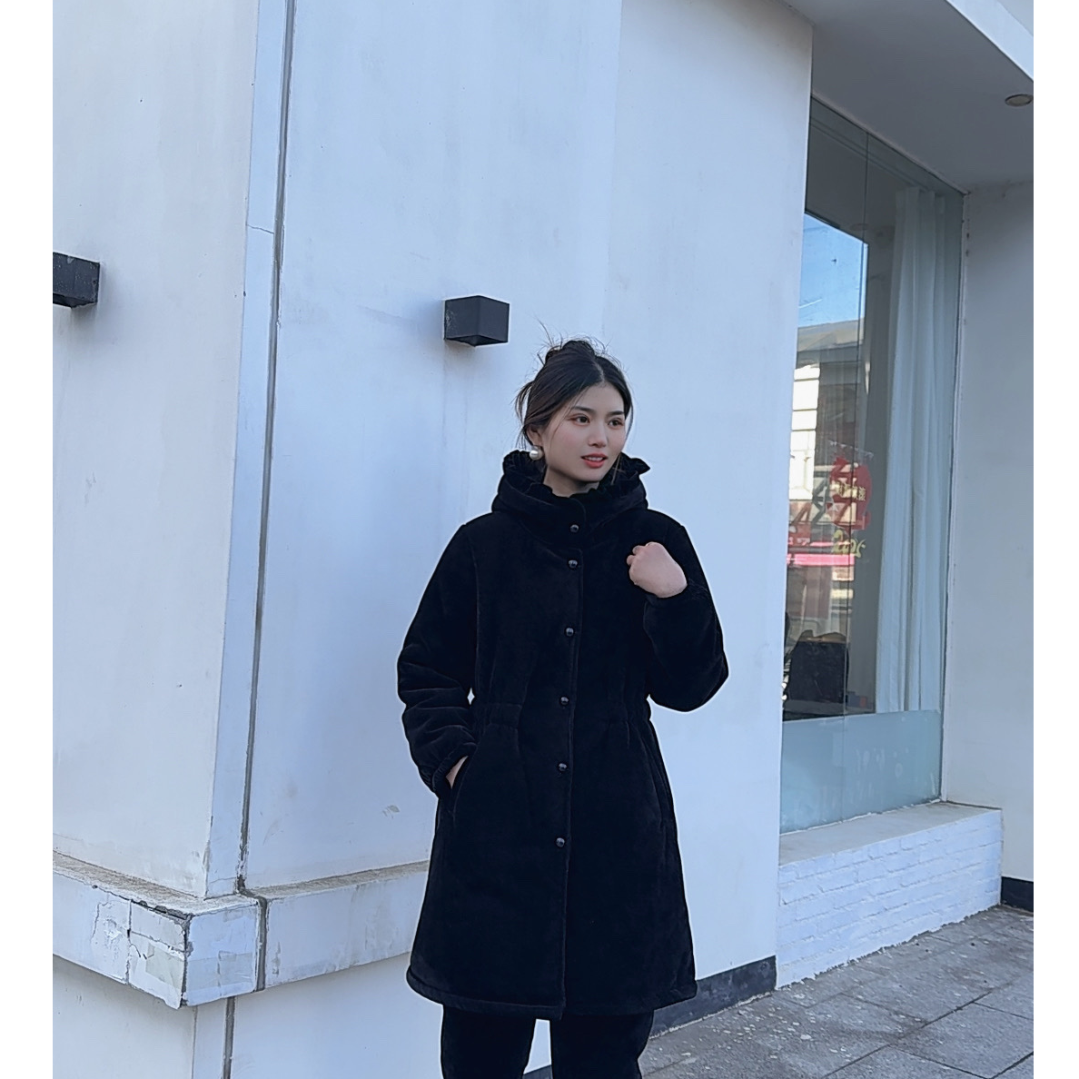 《可外传穿》三层加棉加厚家居服袍子077