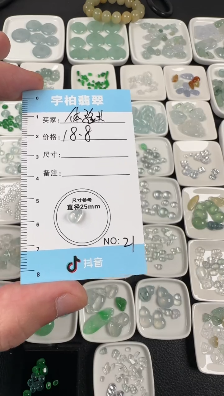 未镶嵌定制翡翠体*卡天然A货翡翠+豆子021