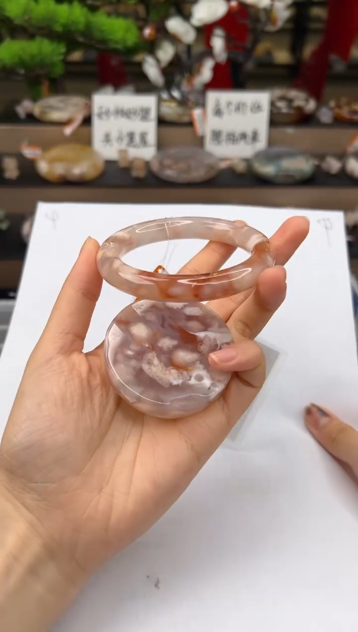 【闪购商品】石英质玉未镶嵌手镯56圈口（赠送镯心）21108