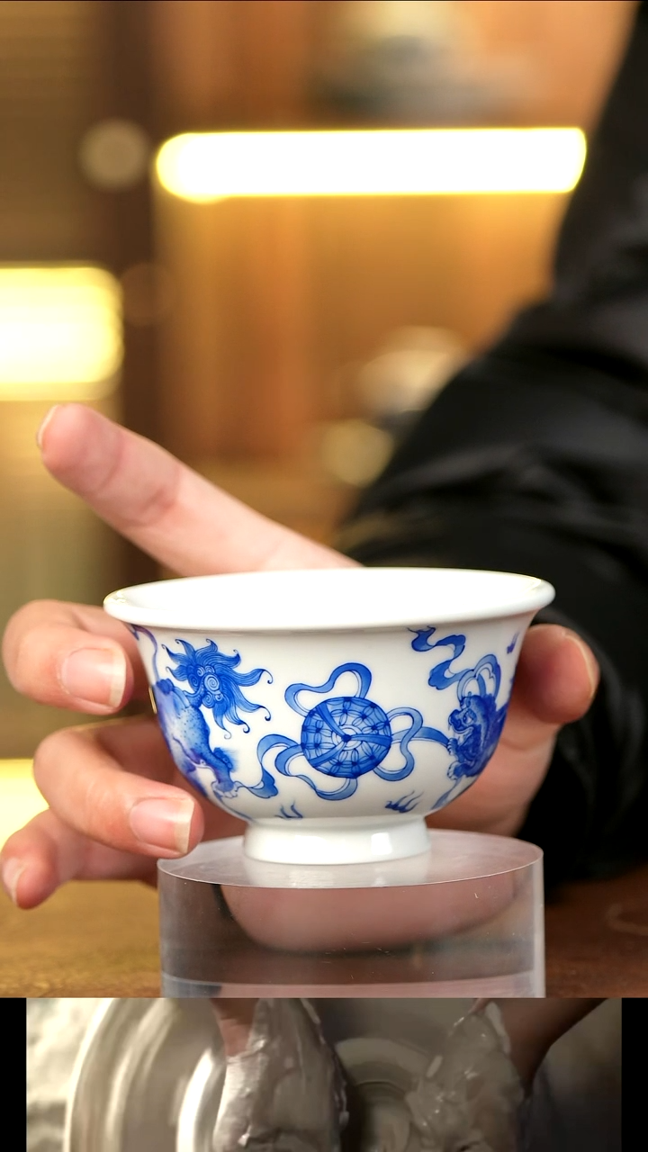 景德镇手工手绘茶杯  