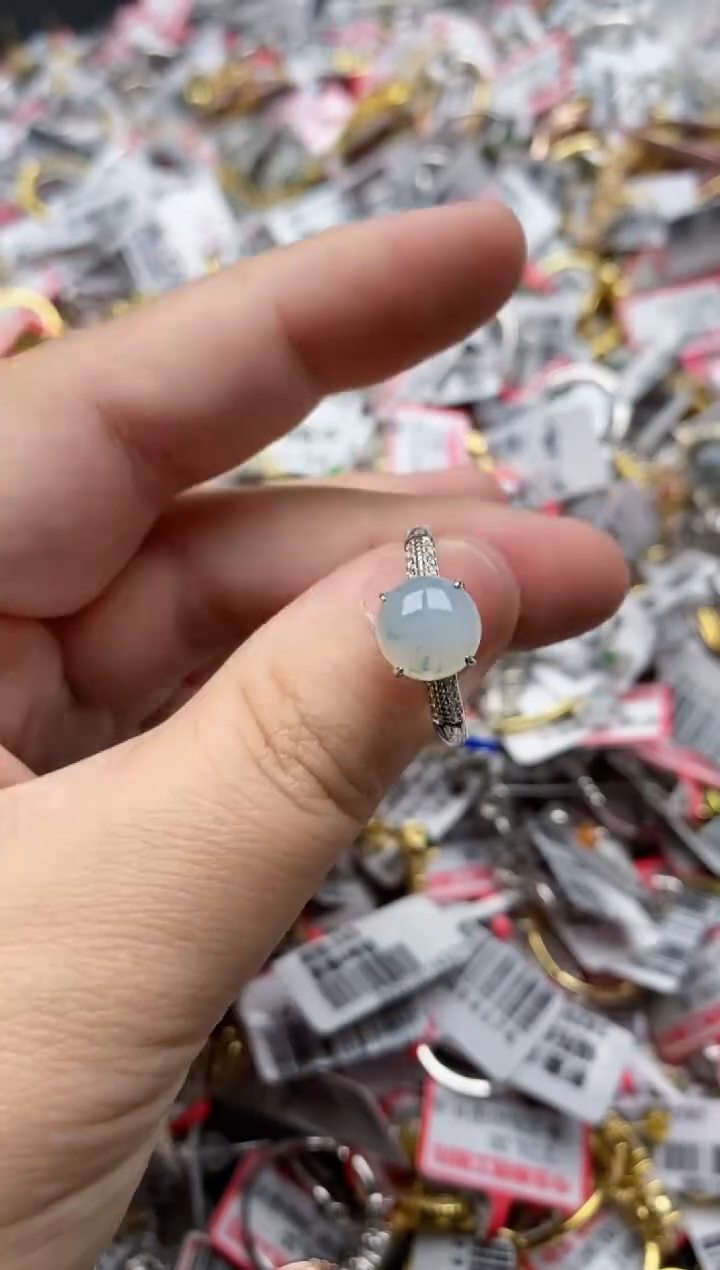 【闪购商品】翡翠戒指银S925镶嵌88888---3