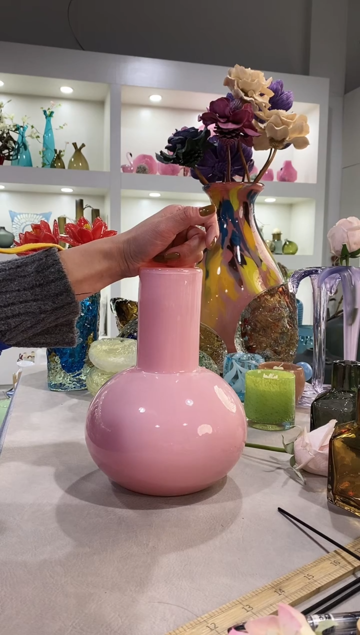 慕忆家手作琉璃花瓶瑕疵