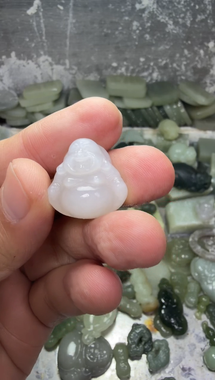 颈饰未镶嵌和田玉大肚佛