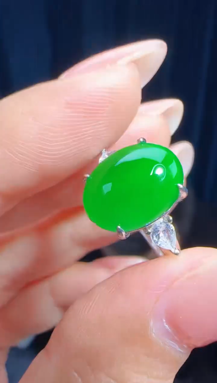 未镶嵌定制翡翠翡翠戒指31