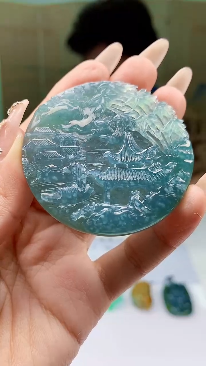 【闪购商品】定制翡翠未镶嵌4688ty-毛货挂件