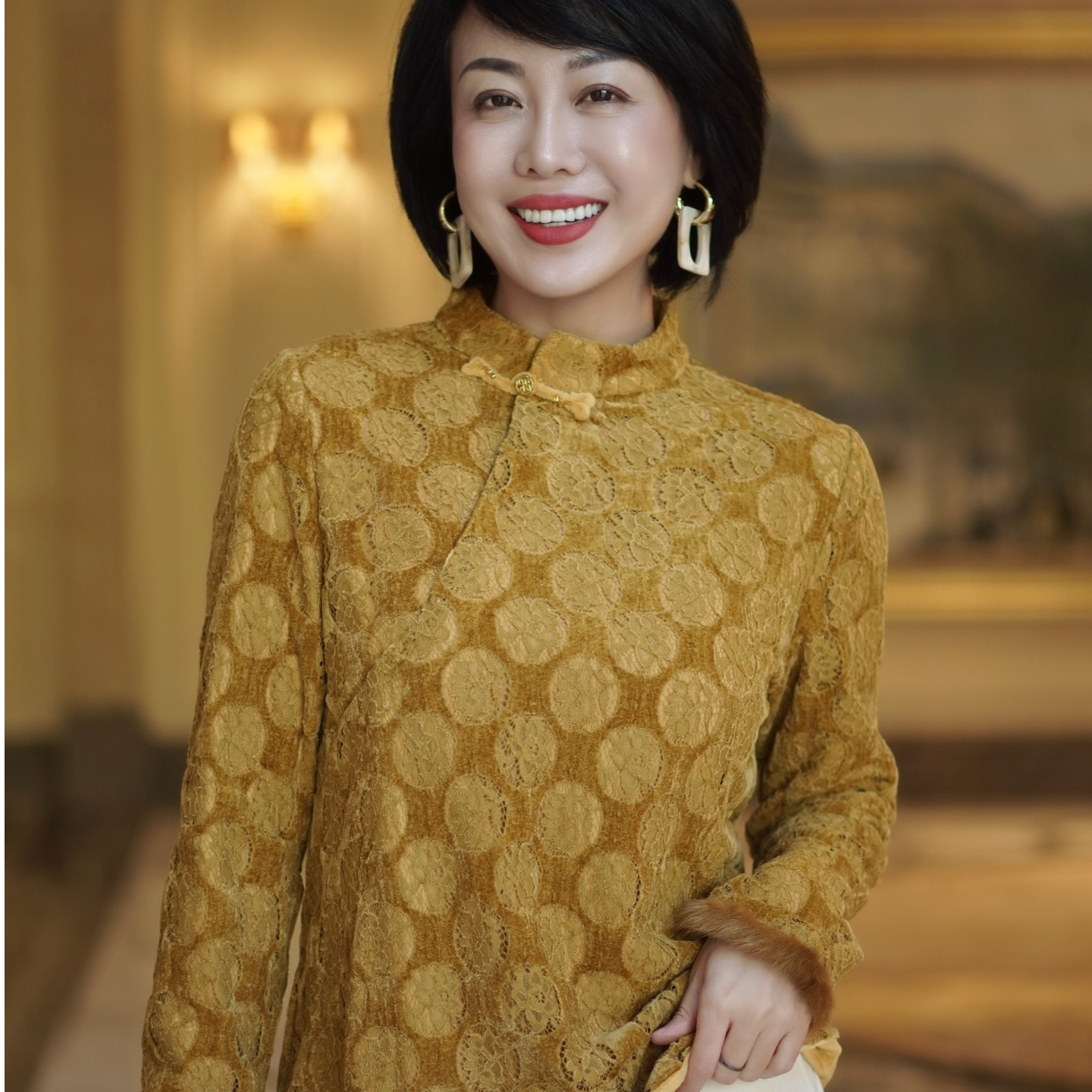 【如梦】南山崔崔高定手工国风水貂毛打底上装