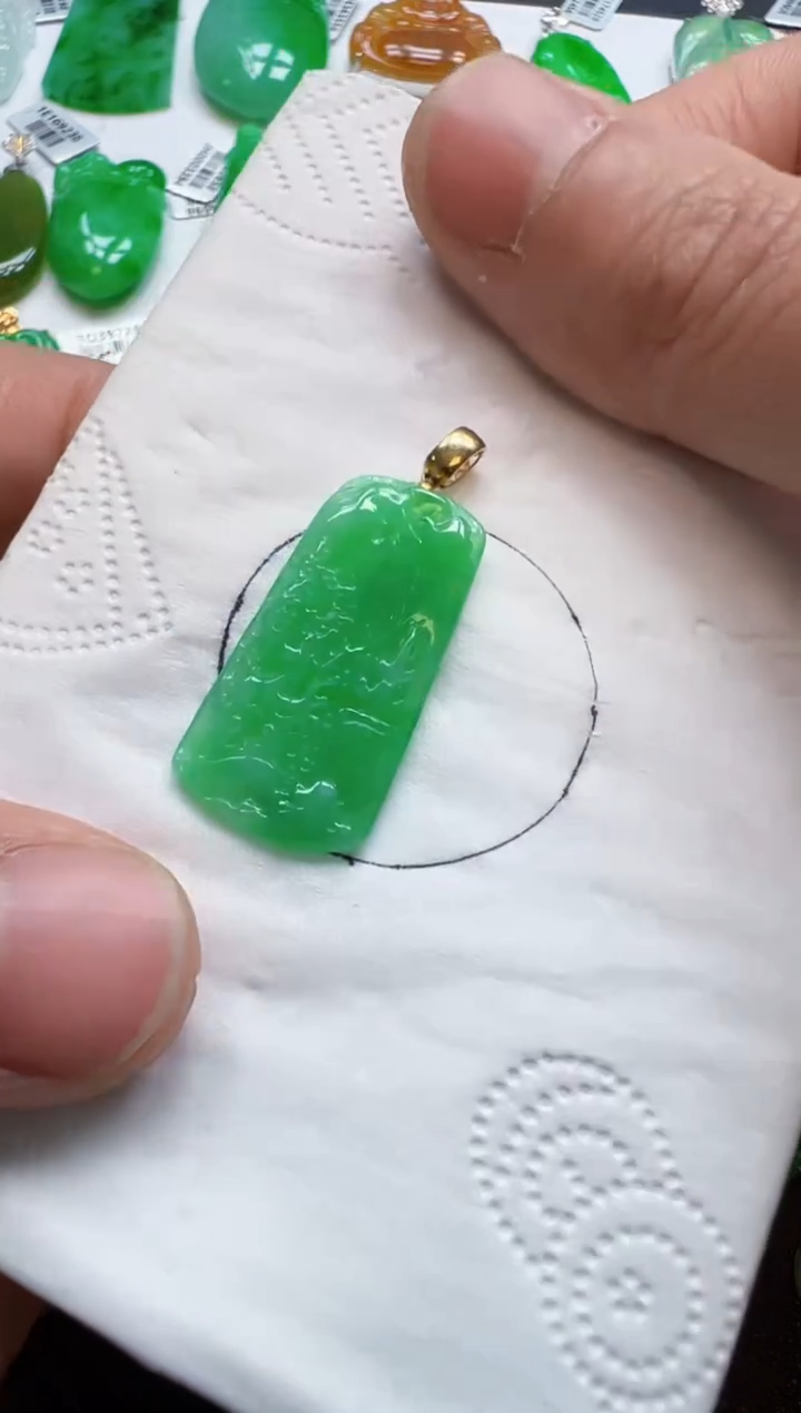 【闪购商品】定制翡翠18K金镶嵌500元