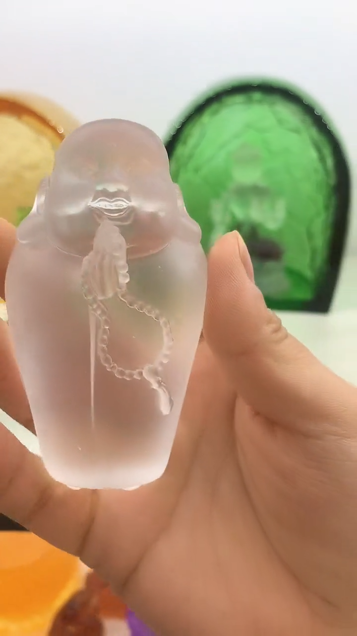 【闪购商品】茶盏琉璃透色弥勒佛