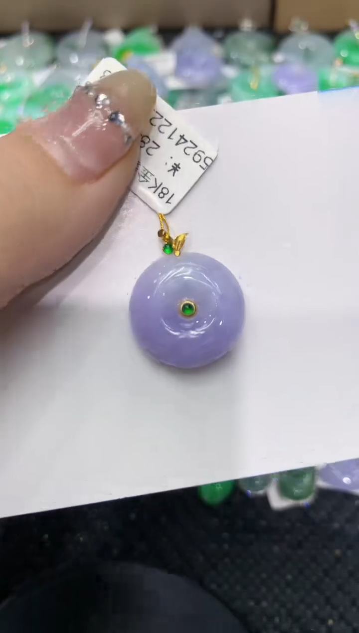 【闪购商品】翡翠颈饰18K金镶嵌222222222