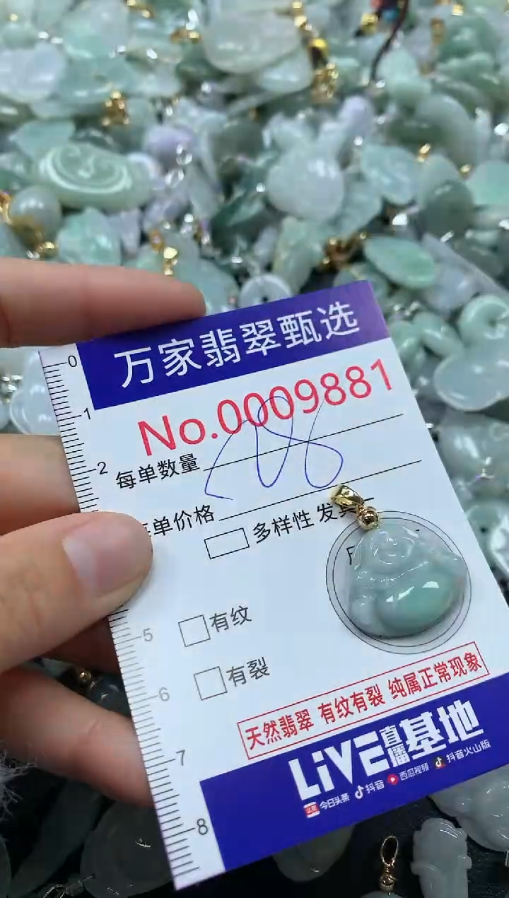 吊坠(不含链)未镶嵌翡翠9881