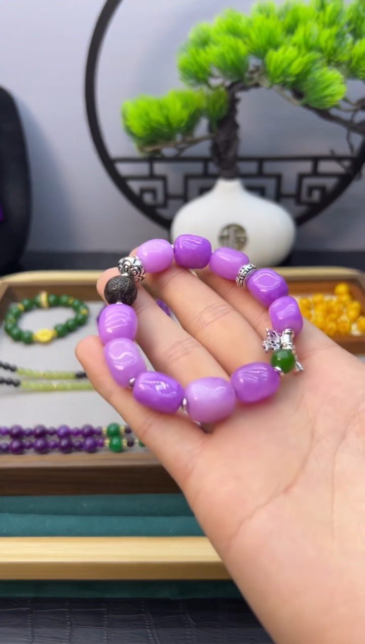 【闪购商品】翡翠手链银S925镶嵌S291           