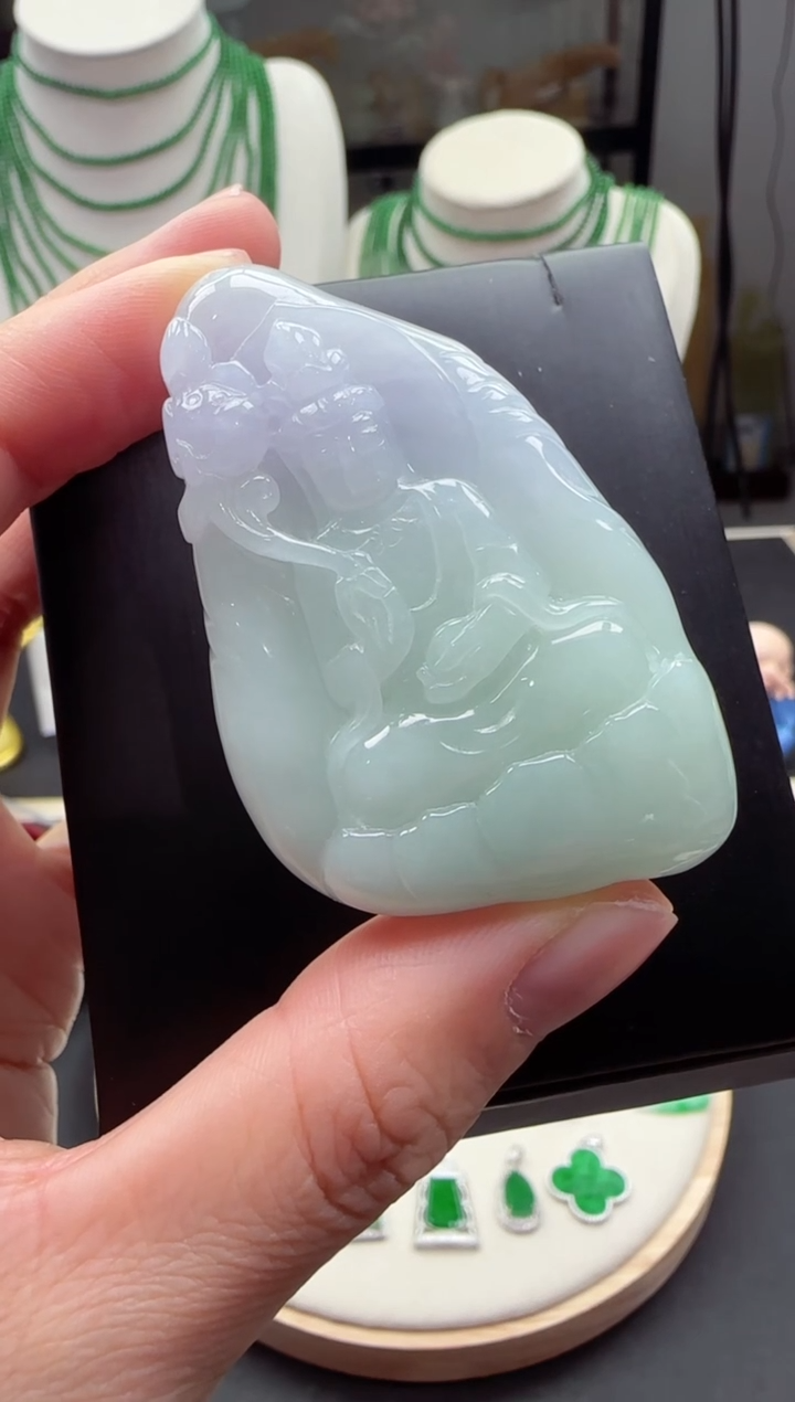 【闪购商品】翡翠吊坠(不含链)未镶嵌【海莎一口翠】翡翠挂件1