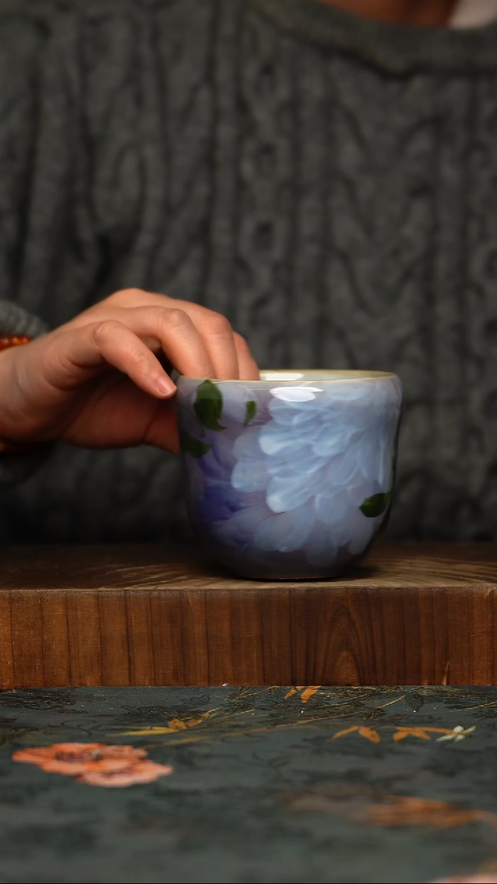 瓷片釉下彩手工手绘同款