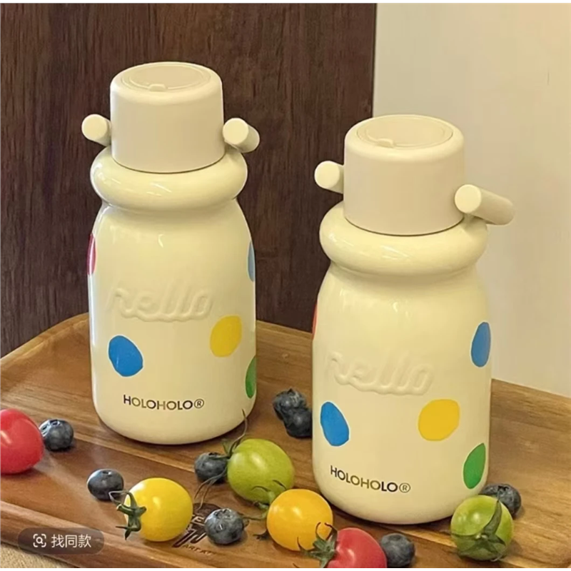 holo420ML小奶杯子新款随行咖啡保温杯女高颜值便携不锈钢水杯梁