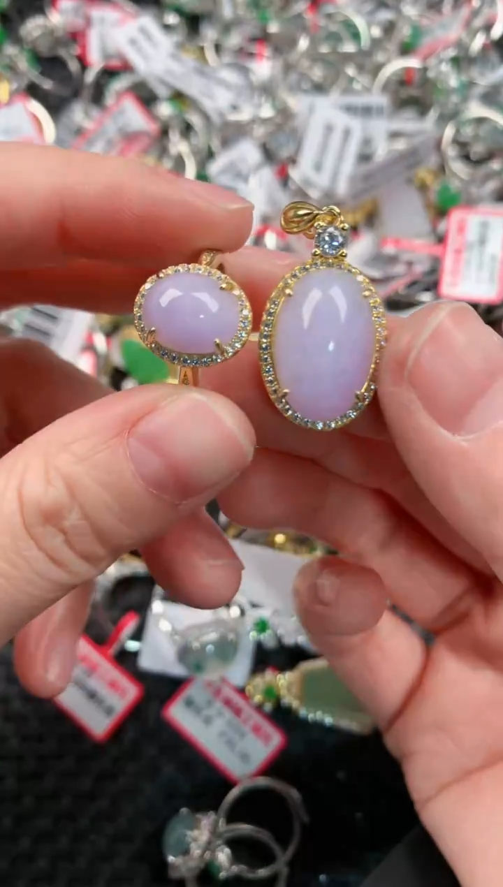 银S925镶嵌戒指翡翠888       7