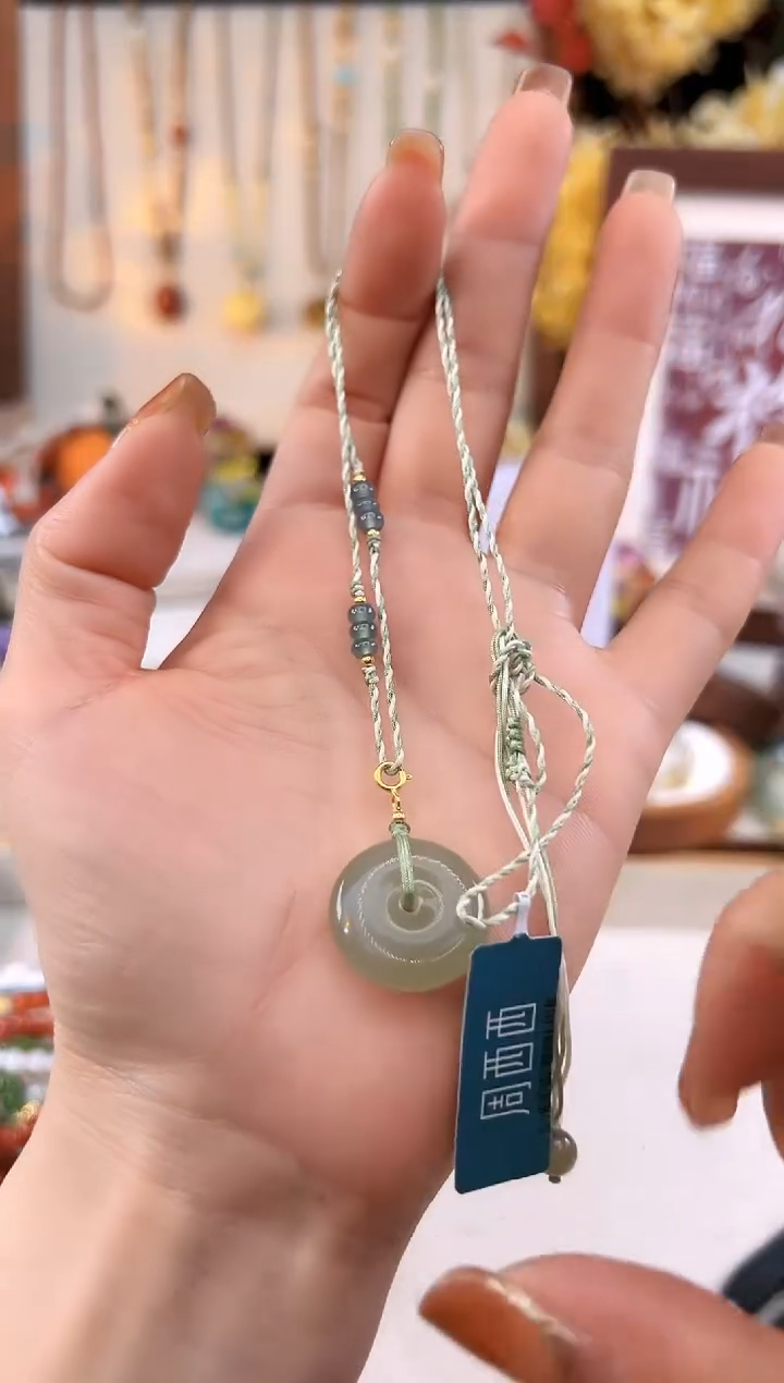 【闪购商品】和田玉吊坠18K金镶嵌@@C921D014239